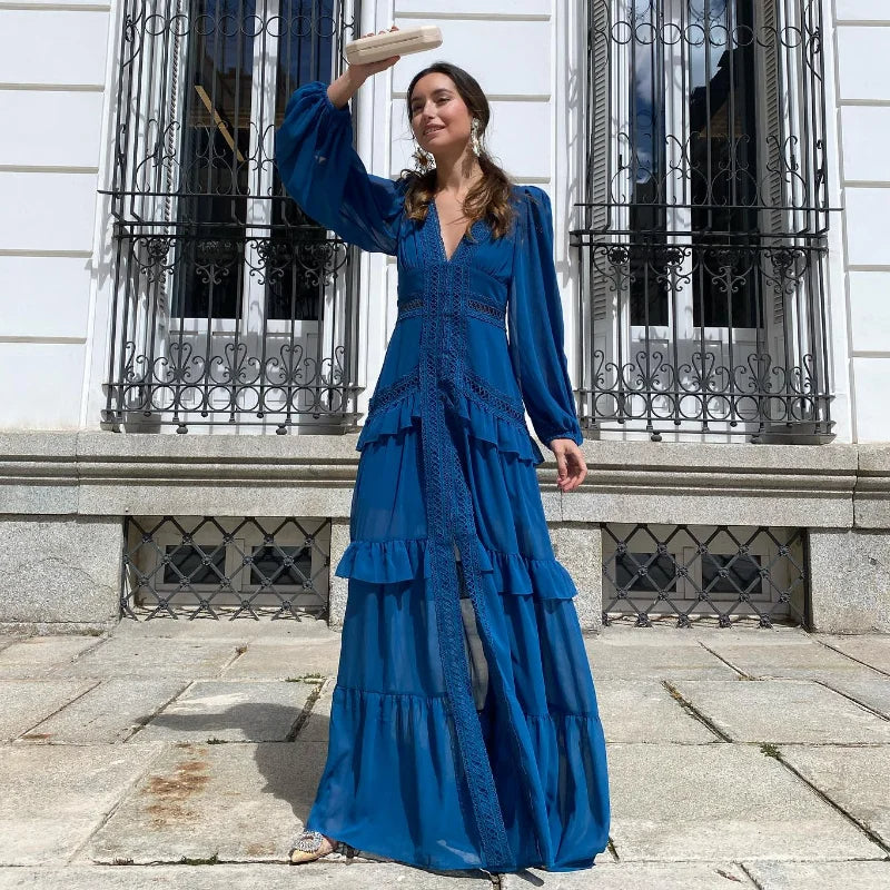 WW | Tiered Long-Sleeve Maxi Dress