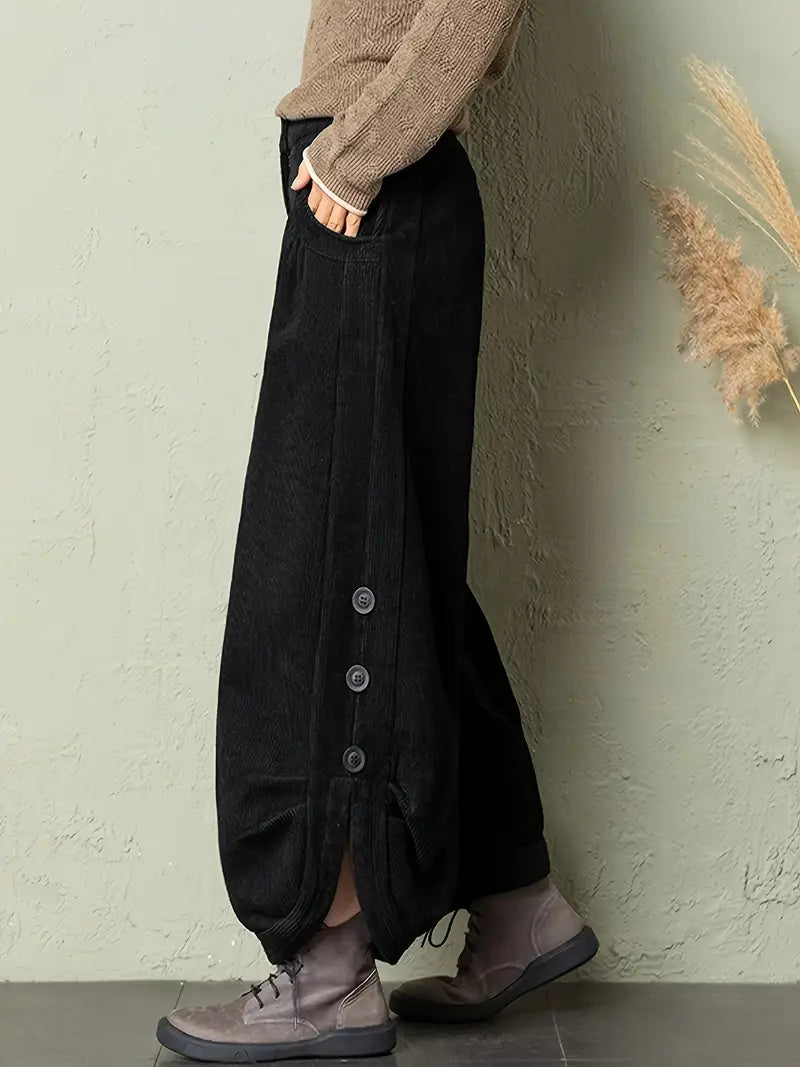 WW | Plissierte Corduroyhose