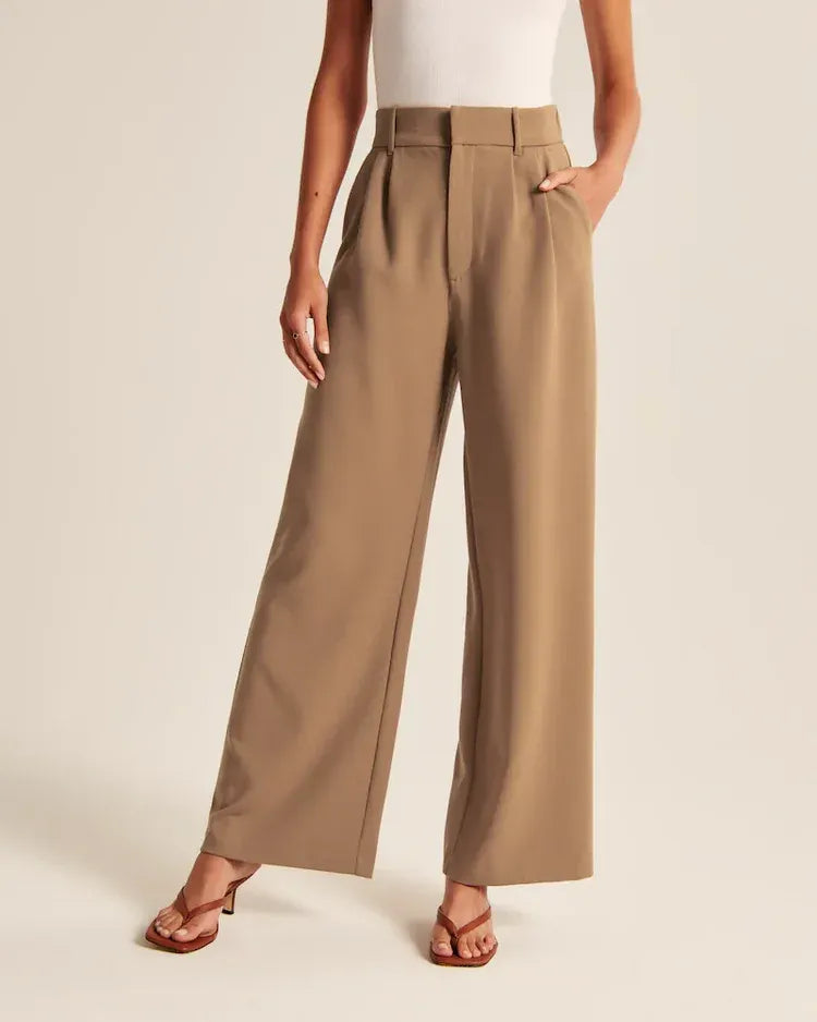 WW | High-Waisted Wide-Leg Palazzo Trousers