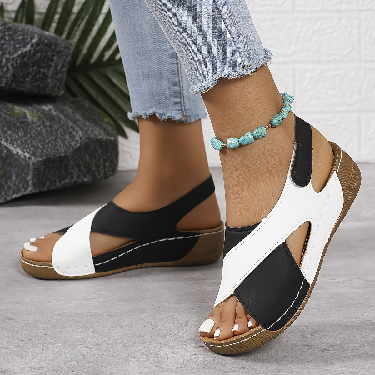 WW | Modern Color Block Sandals