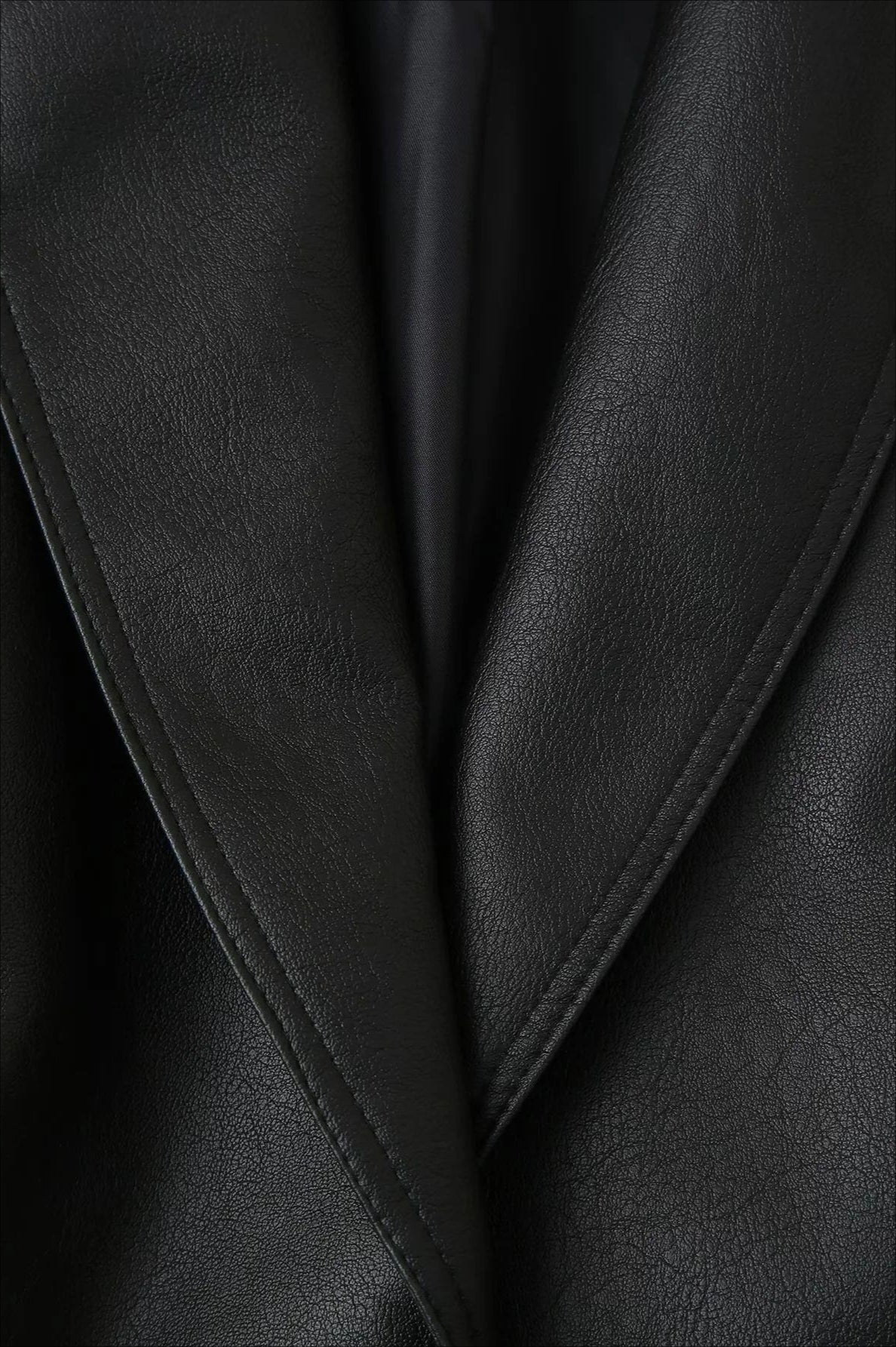 WW | Gürtelted PU-Lederjacke