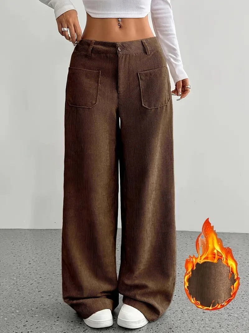 WW | Wide-leg corduroy trousers