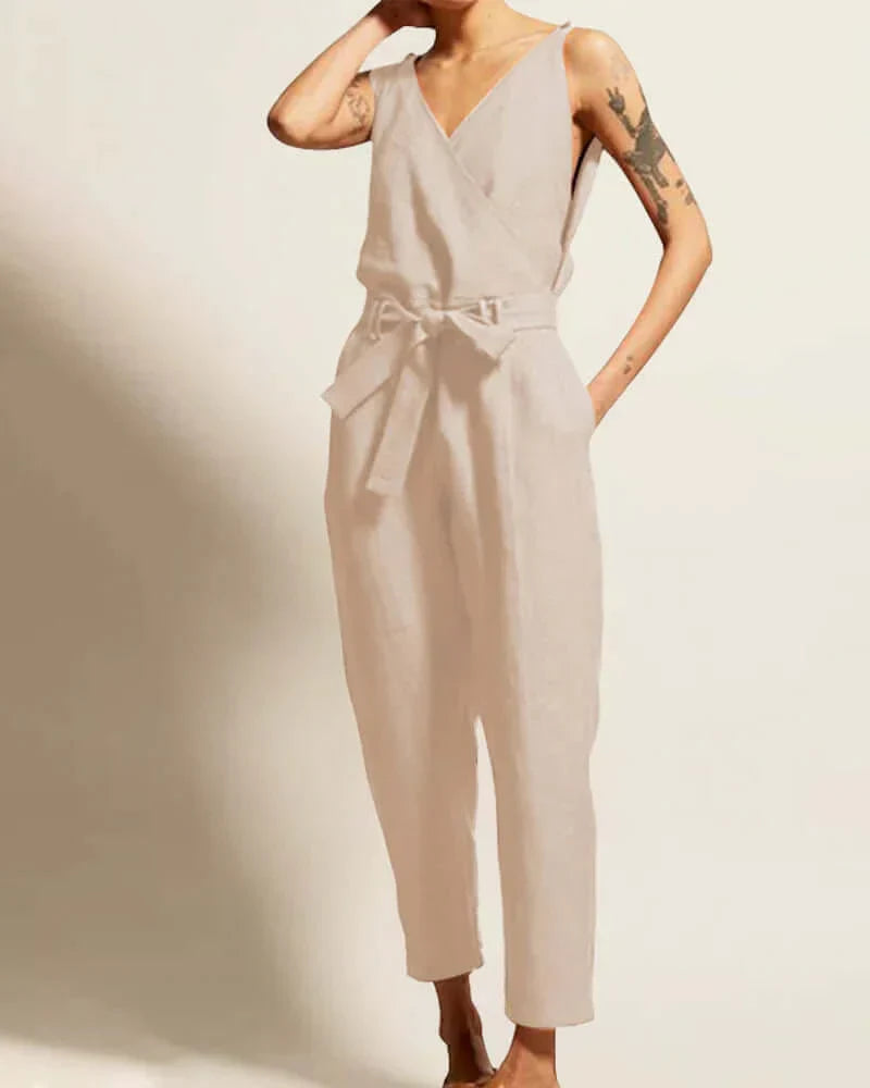 WW | Neck Sleeveless Jumpsuit
