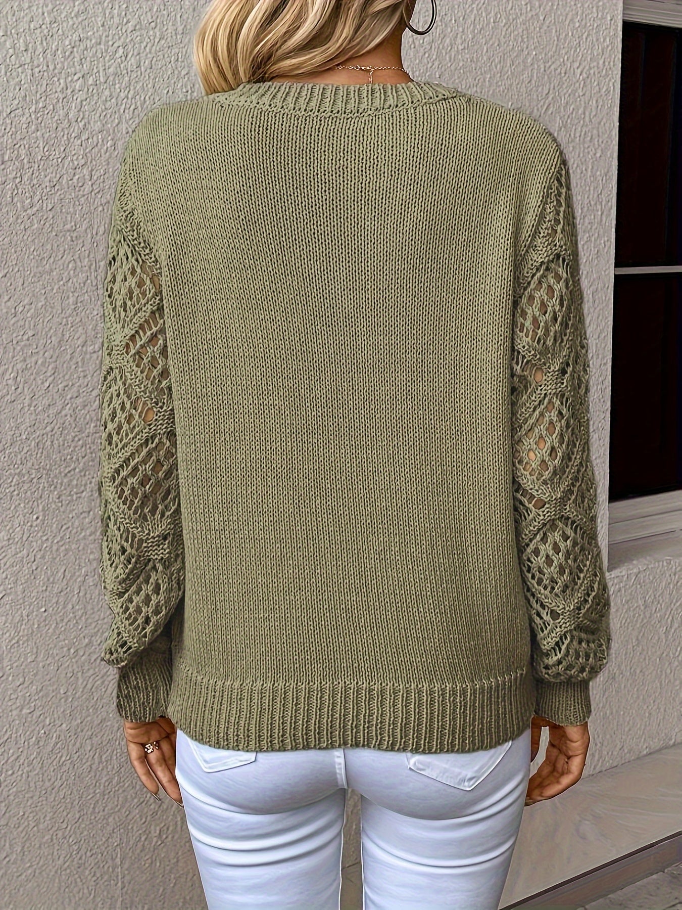 WW | Fashionable Sweater with Cut-Out Sleeves