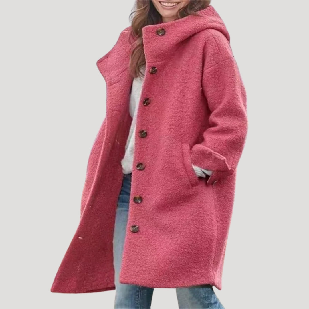 WW | Damen Wintermantel langer Wollmischung Oversized Jacke