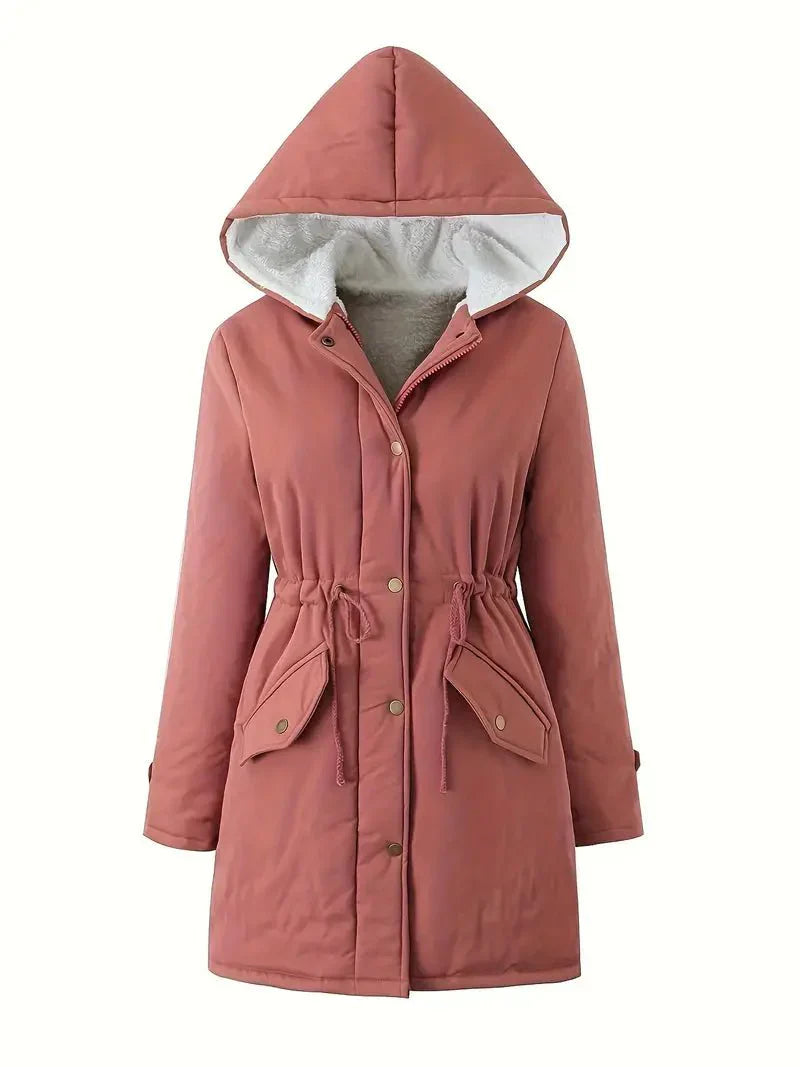 WW | Fleece Lined Parka - Warm & Lightweight - Adjustable Waist - Casual Winter Wear