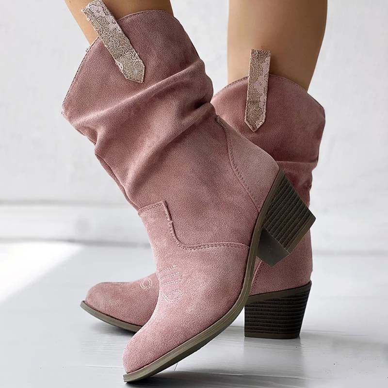 WW | Vintage-Stiefel Mit Klobigem Absatz