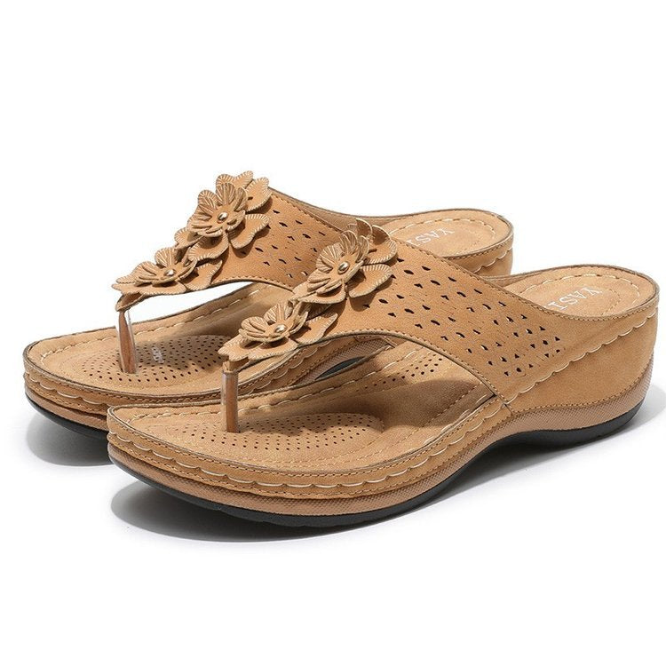 WW | Atmungsaktive Freizeitschuhe Mit Runder Kappe Und Fischgrätenmuster Blume
