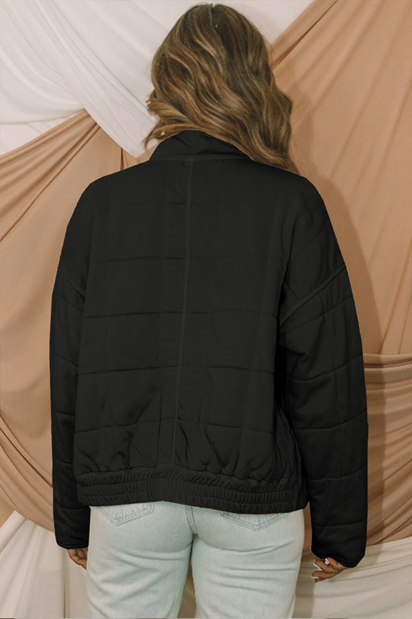 WW | Aufgesetzte Tasche Steppjacke Crop