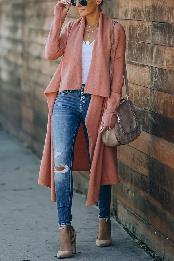 WW | Lange offene Strickjacke