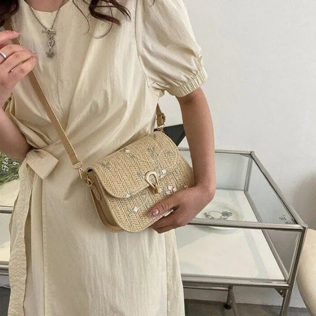 WW | Liana Bestickte Strohwaren Perfekt für Sonnige Tage