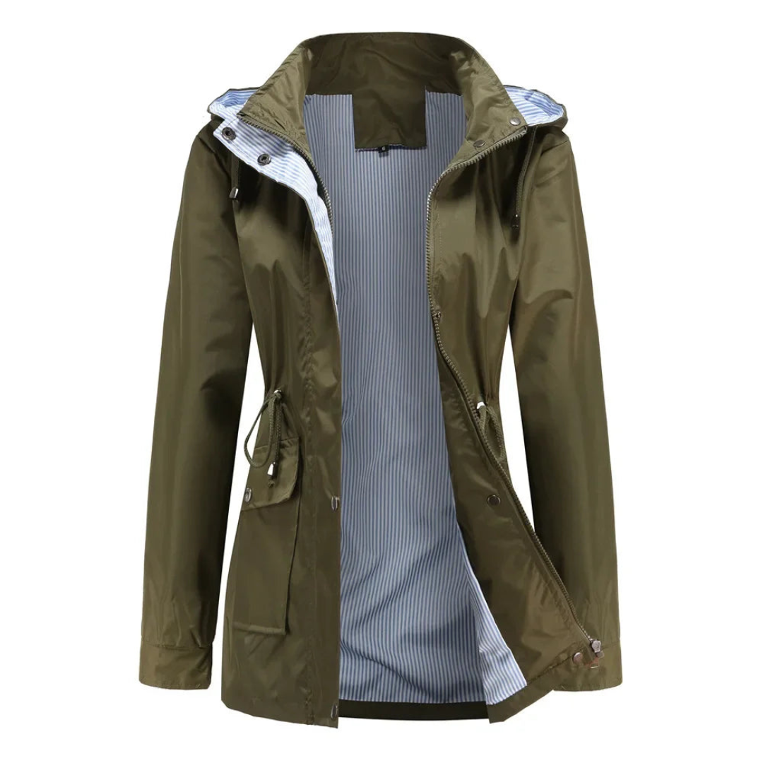 WW | Damen Wasserdichter Trenchcoat Stylische Außenbekleidung