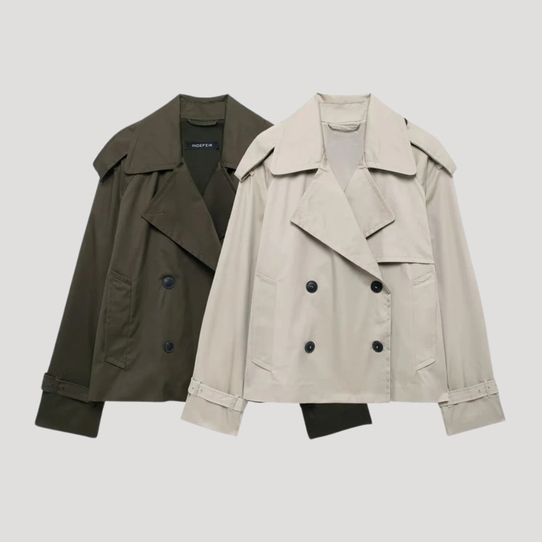 WW | Damen cropped Trenchcoat – leichtgewichtige Sommerjacke