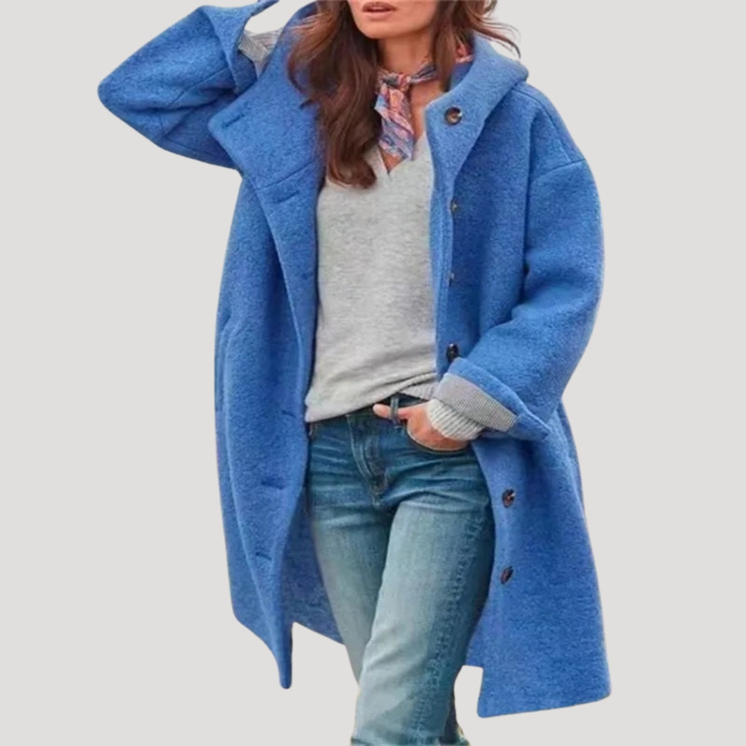 WW | Damen Wintermantel langer Wollmischung Oversized Jacke