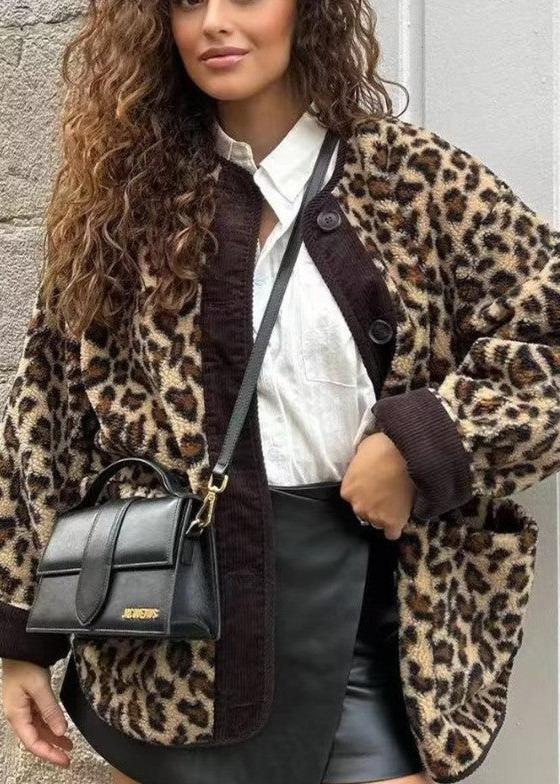 WW | Leopardenmuster Lockeres Jacket