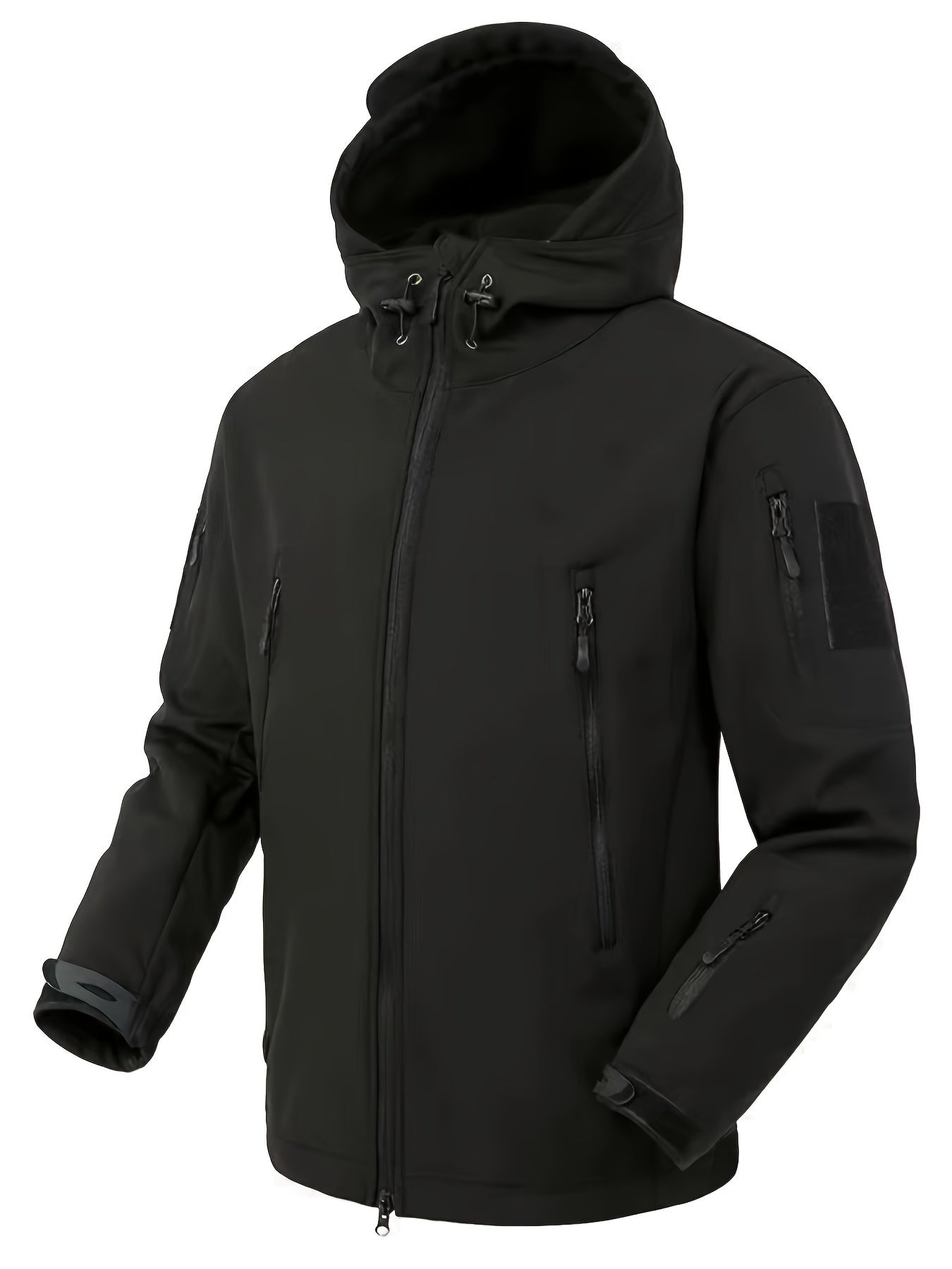WW | Men's Tactical Hooded Jacket with Zipper Pockets - Perfect for Outdoor Activities