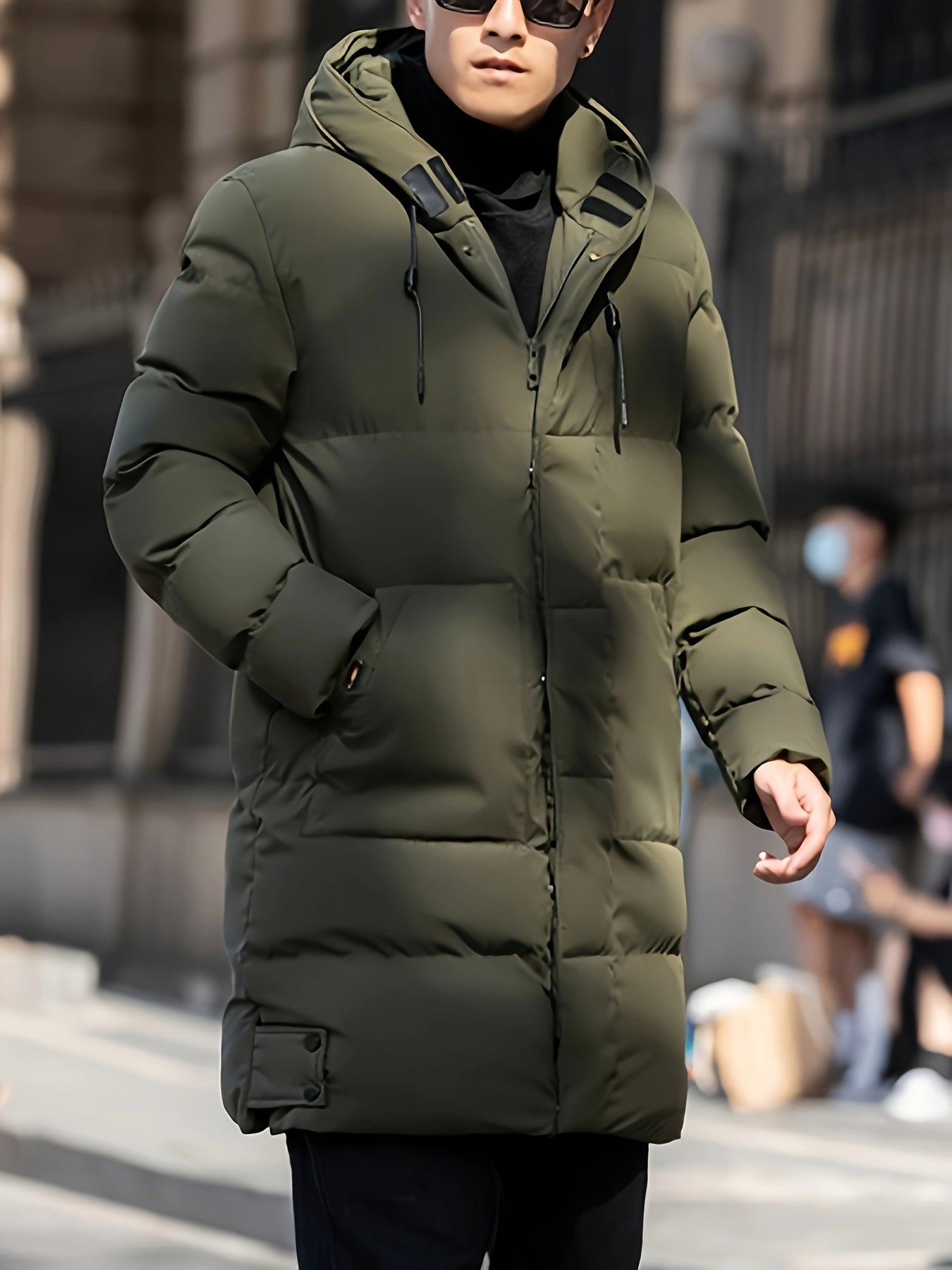 WW | Dicke Lange Kapuzen Puffer Winterjacke Für Herren - Ideal für Winter