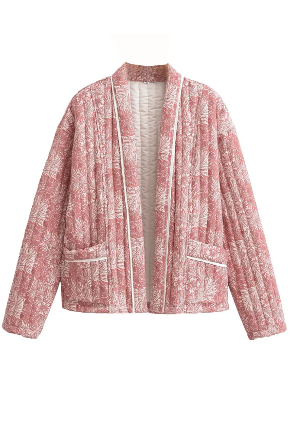 WW | Fashion Versatile Printed Cardigan Long Sleeve Cotton Jacket