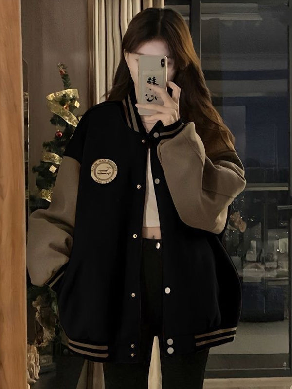 WW | Kontrastfarbe Lockere Freizeitjacke