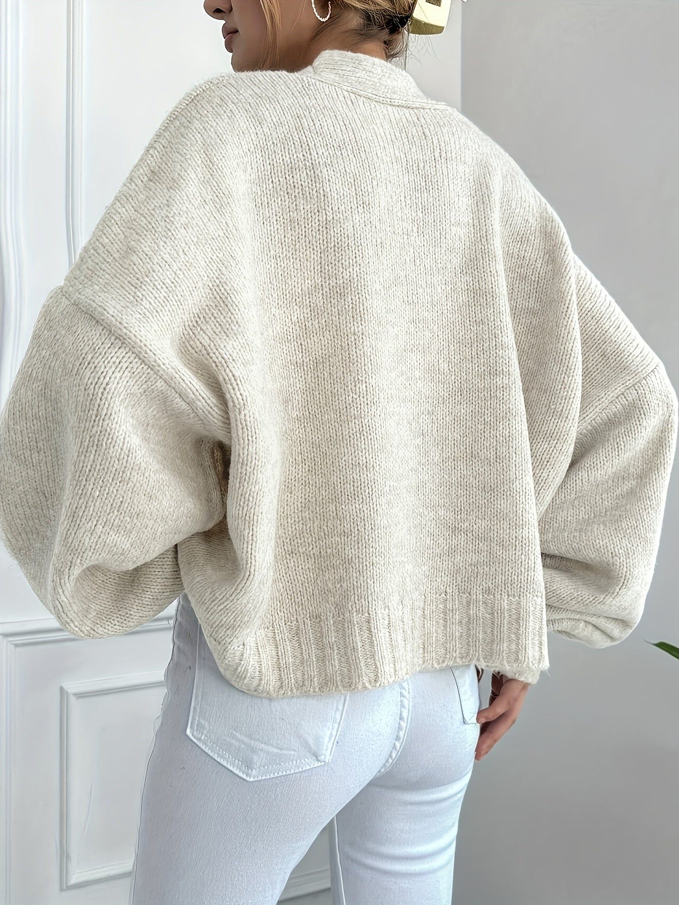 WW | warmer Baumwoll-Woll-Cardigan für Damen - Perfekt für den Alltag