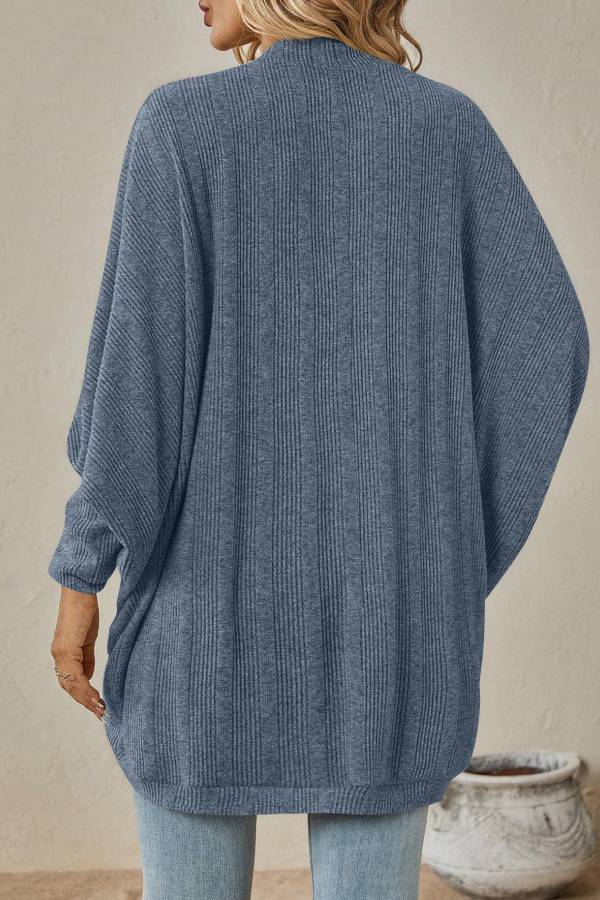 WW | Bat Ärmel Cardigan Lockere Gestrickte Jacke
