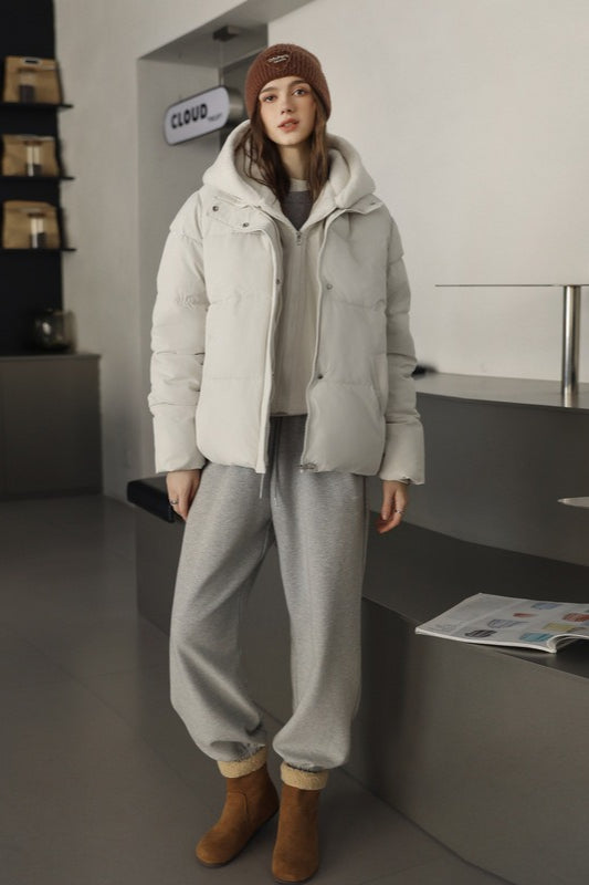 WW | Faux Fur Cropped Puffer Jacket