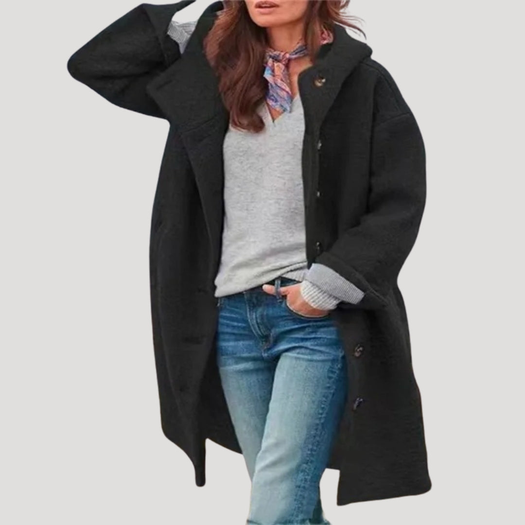 WW | Damen Wintermantel langer Wollmischung Oversized Jacke