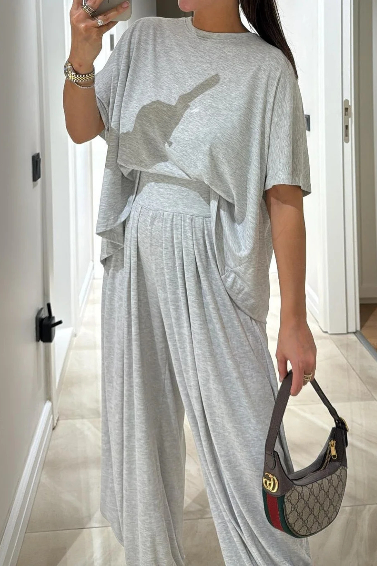 Layla Cotton Two-Piece Set - Gray