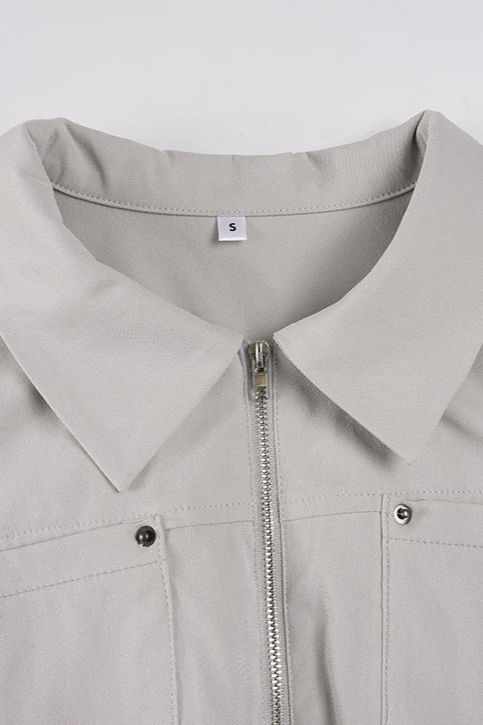 WW | Up Solid Color Utility Jacket