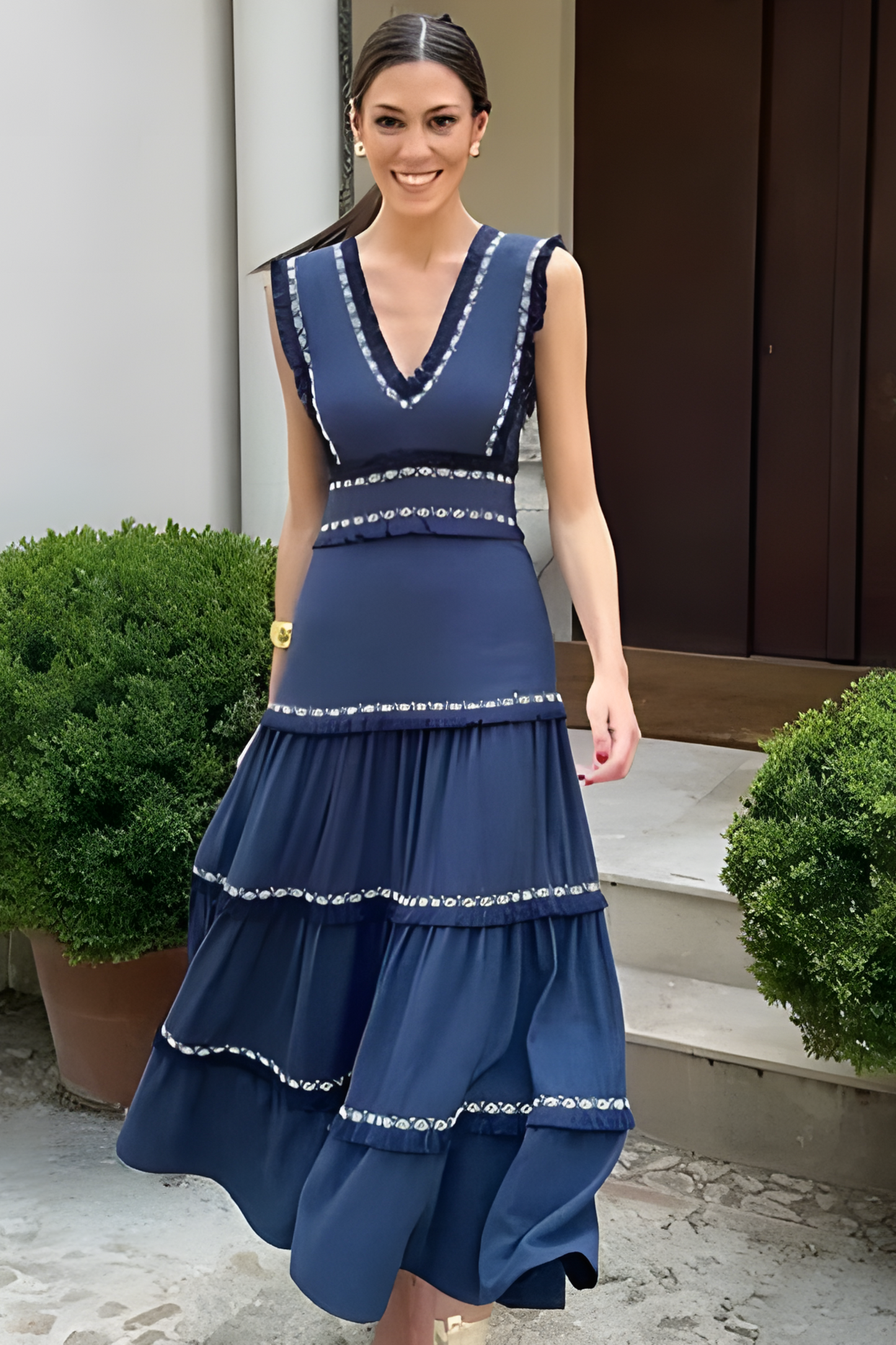 Lidija | Navy Detail Dress