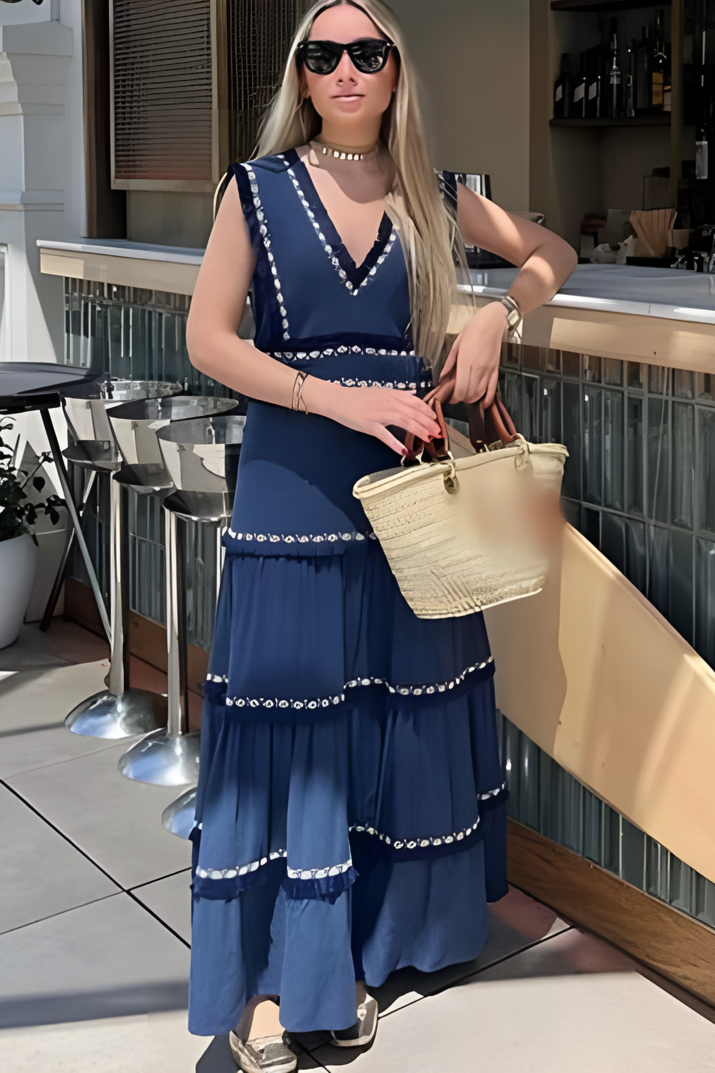 Lidija | Navy Detail Dress