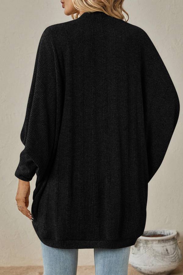 WW | Bat Ärmel Cardigan Lockere Gestrickte Jacke
