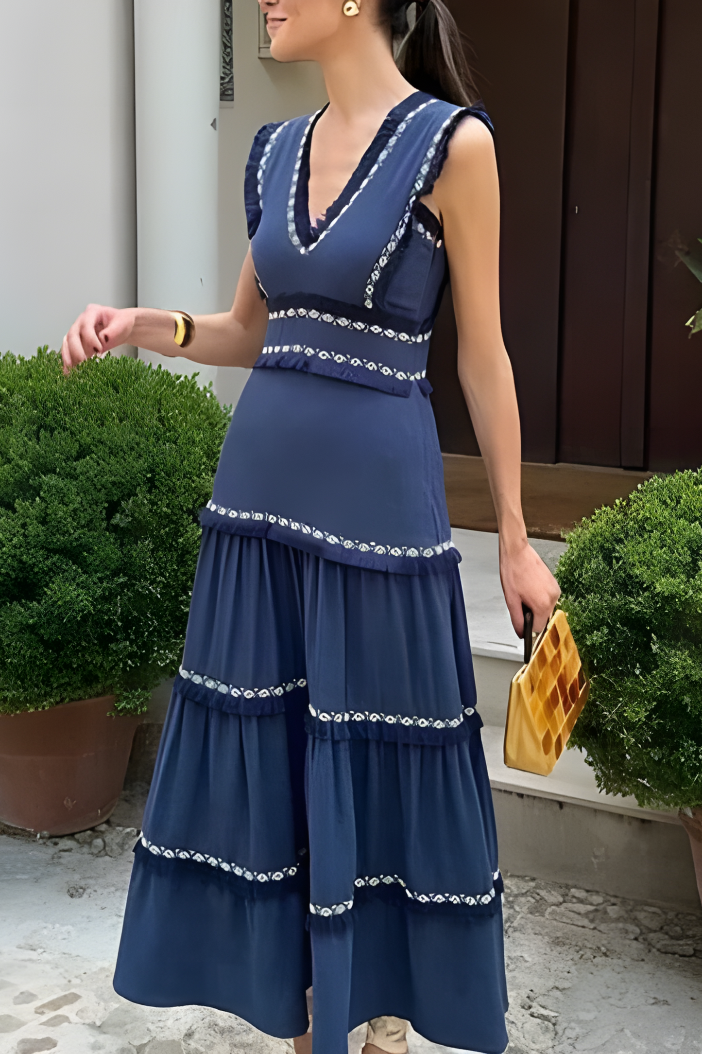 Lidija | Navy Detail Dress