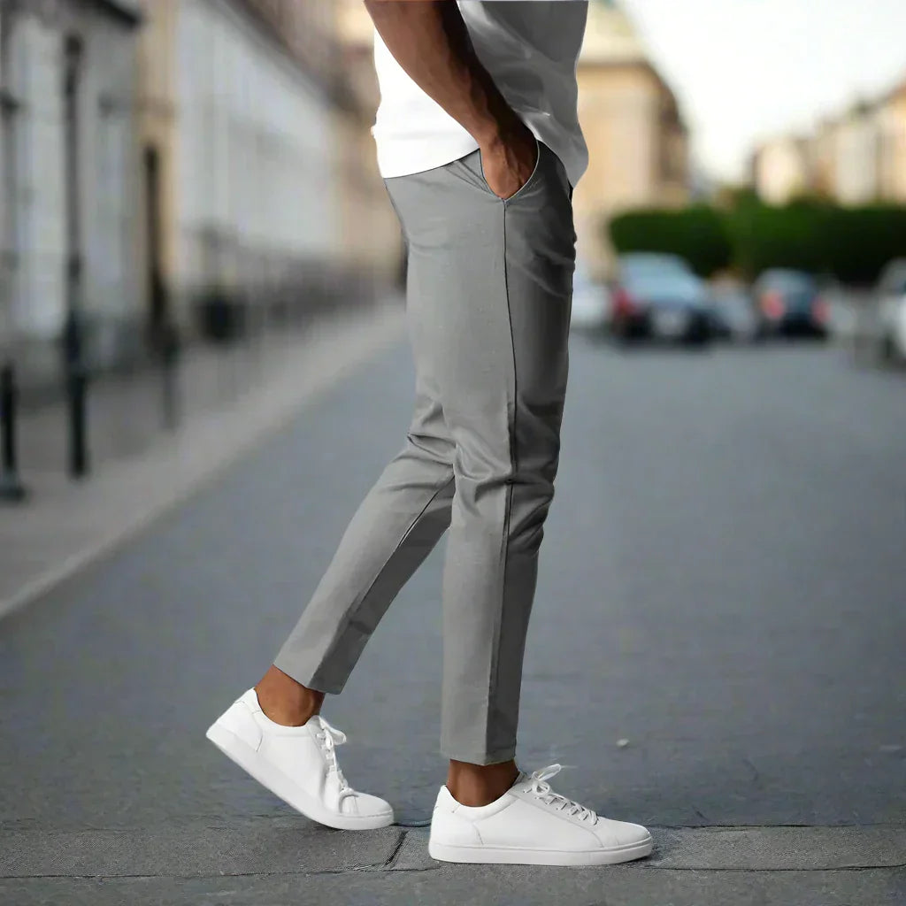 WW | Slim Fit Chinos Baumwoll Stretch Knöchellang Bequem Und Vielseitig