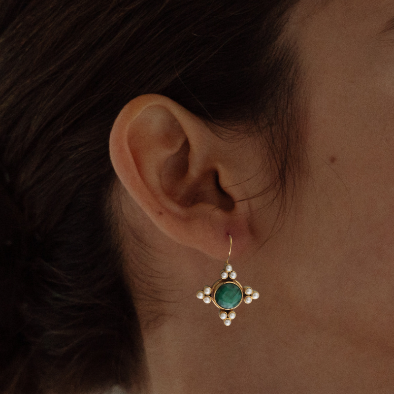 WW | Pearl Harvest Drop Earrings Gold Plated