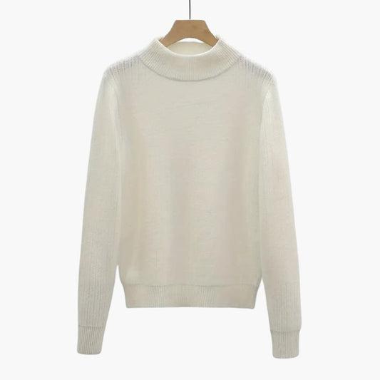 WW | Gemütlicher Pullover mit Mokkahals für Damen