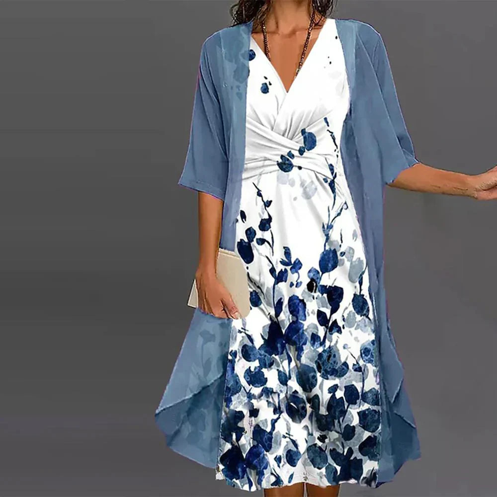 Alba Floral – Zweiteiliges Midikleid