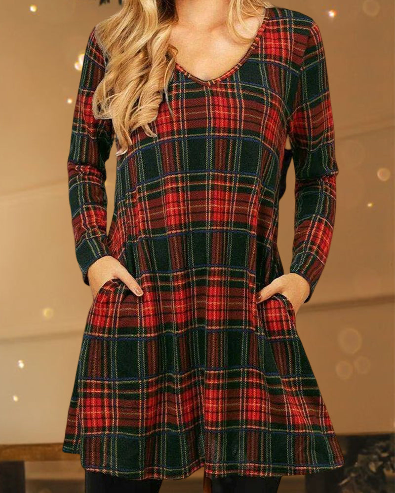 WW | Entspannte Vibes Karierte Lockere Kleid