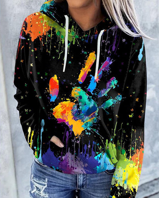 WW | Baumwoll-Hoodie mit Farben, Kapuze und Reißverschluss für Damen - Ideal für den Alltag