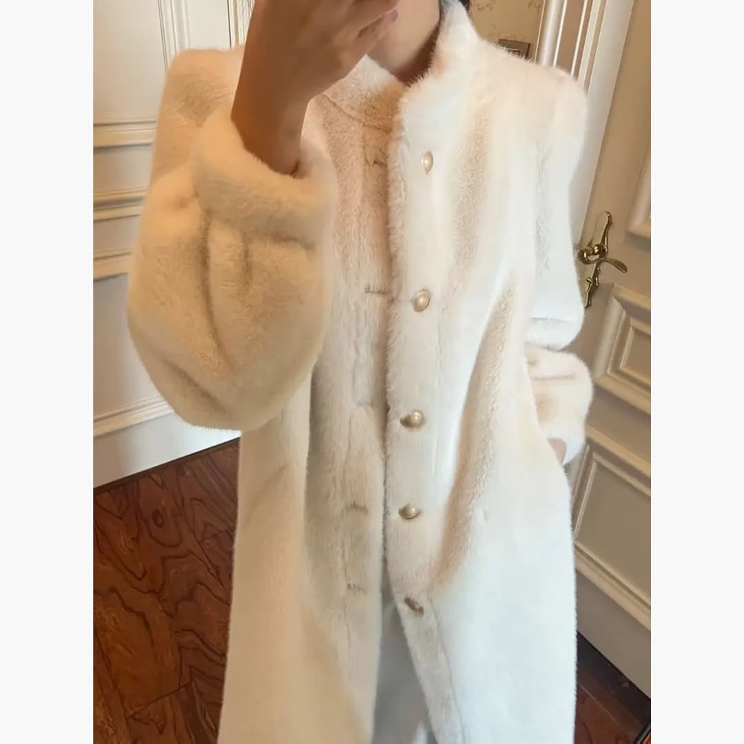 WW | Eleganter Pelzmantel aus Kunstfell für Damen