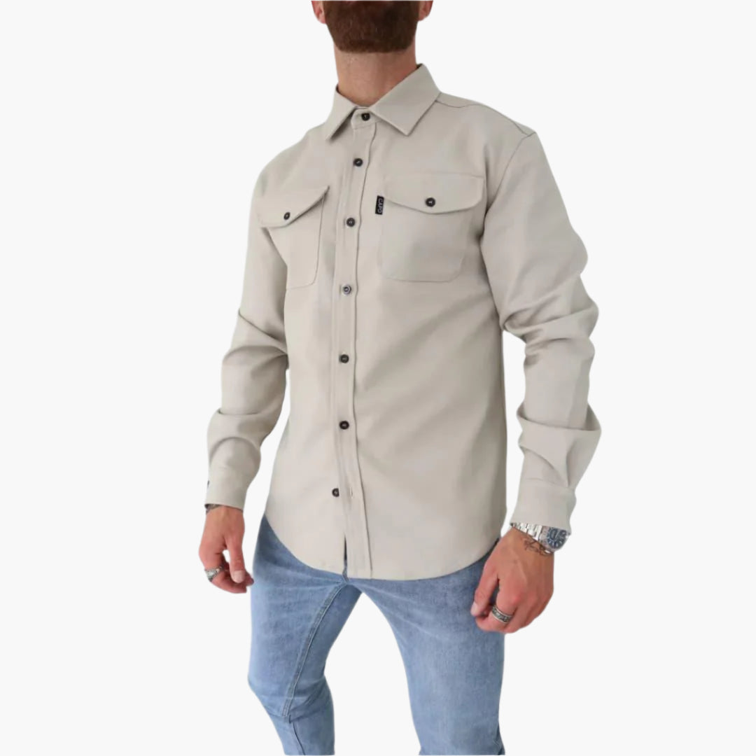 WW | Overshirt Jacke - Modernes Button-Through Hemdjacke für Freizeit und Business