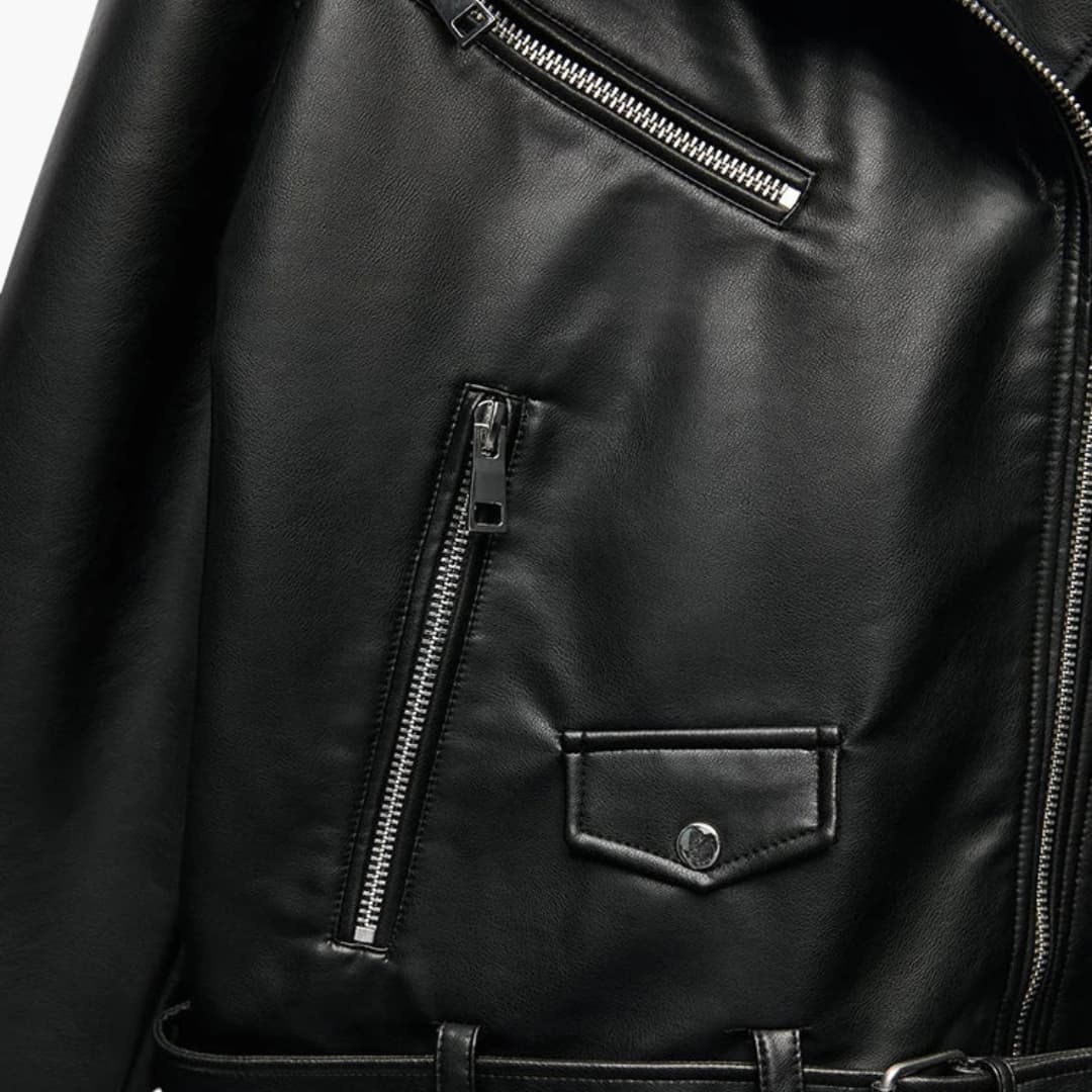 WW | Trendy Leather Biker Jacket for Women