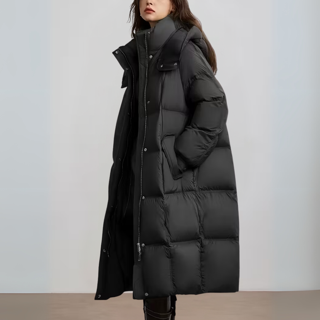WW | Damen Langer Puffer Daunenjacke Winterjacke