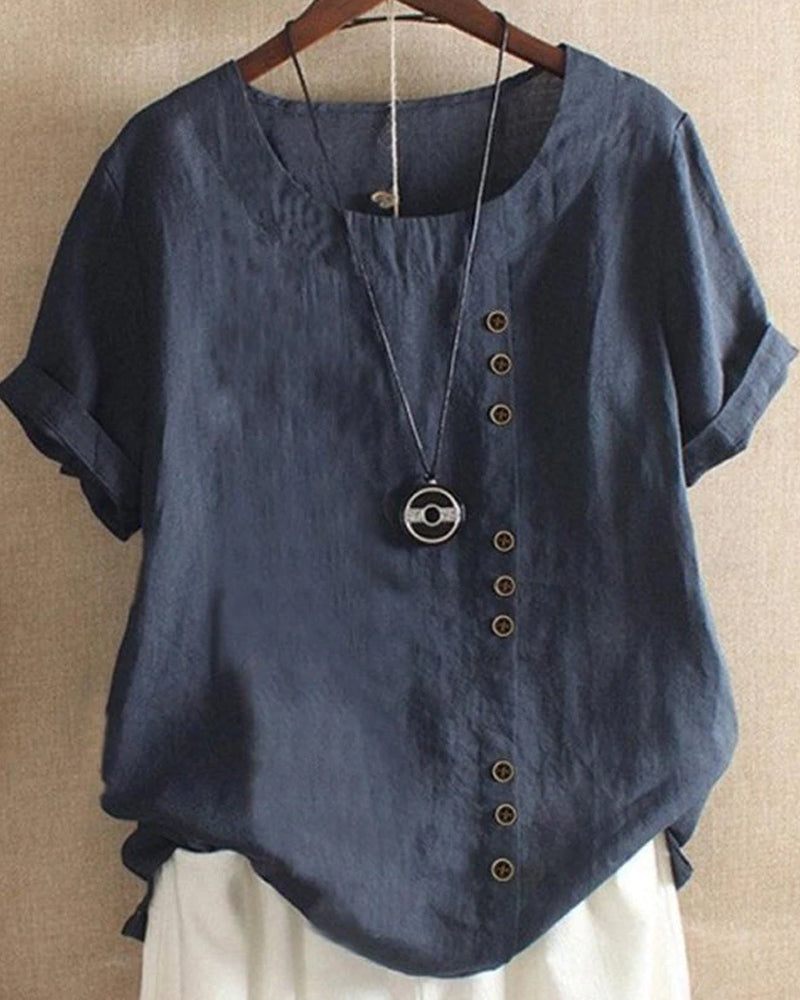 Noelle™ | Lässige Schlichte Bluse