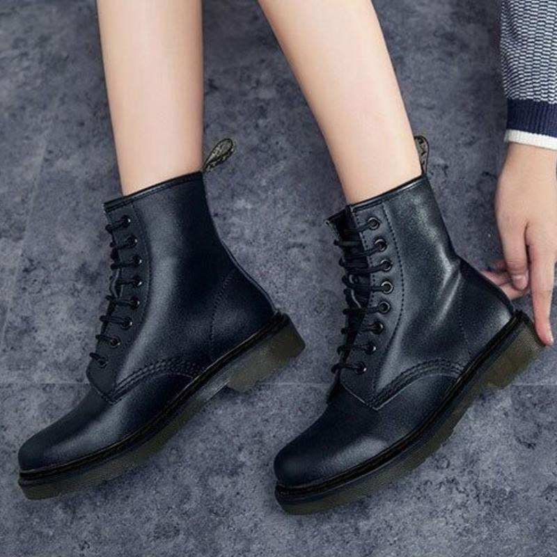 WW | Kampfstiefel Leder Schnürung Knöchelhoch Robuste Gummisohle
