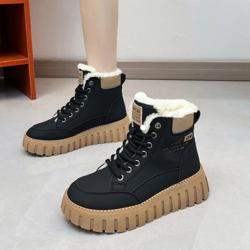 WW | Damen High Top Dicksohlen Plus Fleece Martin Stiefel