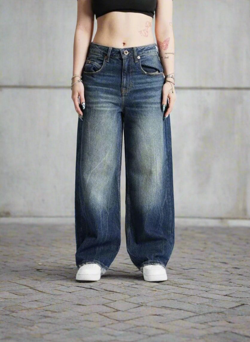 WW | Wide Leg Baggy Jeans High Waist Comfortable And Casual Denim