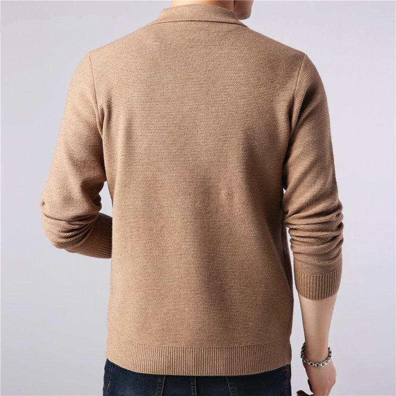 WW | Strickjacke Gestrickte Wollmischung Slim Fit Knopfleiste & Kragen Taschen