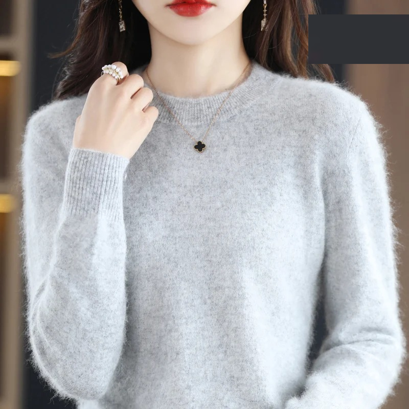 WW | Women's Cashmere Sweater Luxurious Crew Neck, Soft & Fashionable