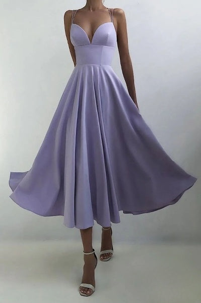 WW | elegantes Midi-Kleid mit Spaghettiträgern für besondere Anlässe